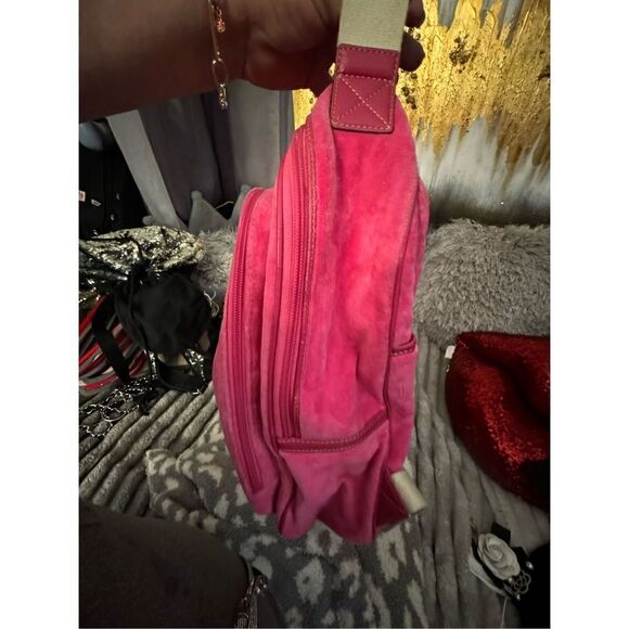 Vintage y2k pink velour juicy couture backpack
